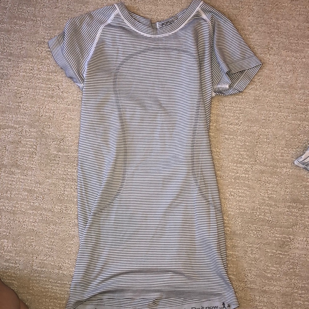 Striped workout shirt top